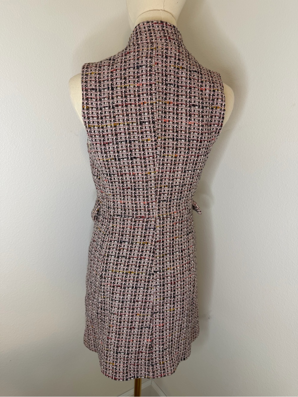 Zara Pink Tweed Sweater Vest Size XS - Picture 8 of 9